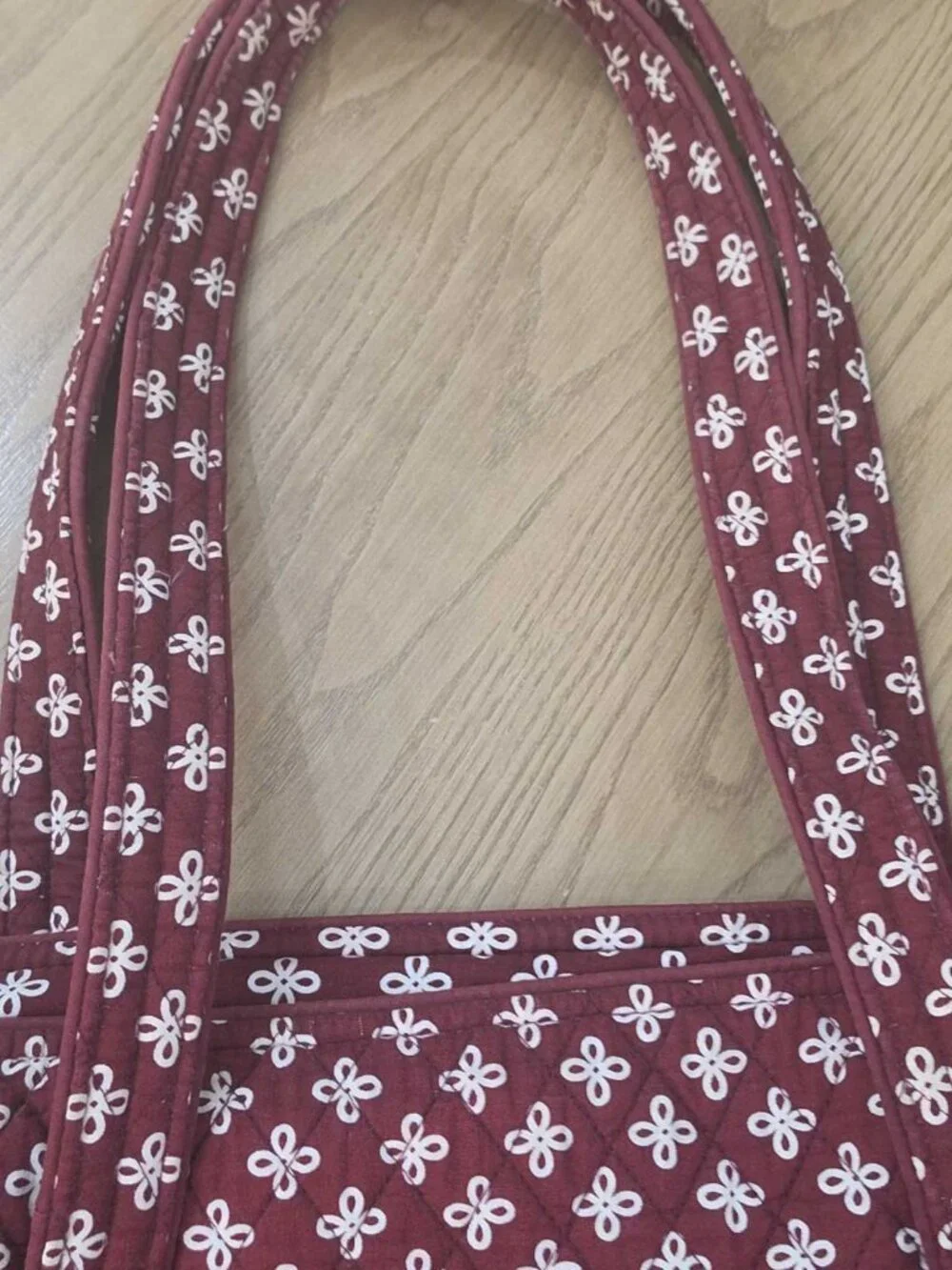 Vera Bradley Arizona State Sun Devils Quilted Tote Bag Maroon ASU, 17.25 x 14
